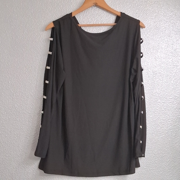 NWOT 2 Piece Pant Set With Crystal Bar Detailing    Size XL - Picture 9 of 14